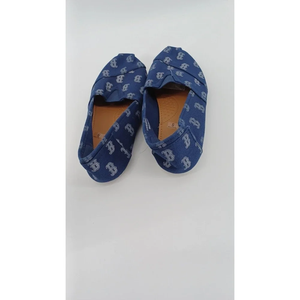 Team Beans MLB Boston Womens Flats Small Blue Red Sox Baseball
